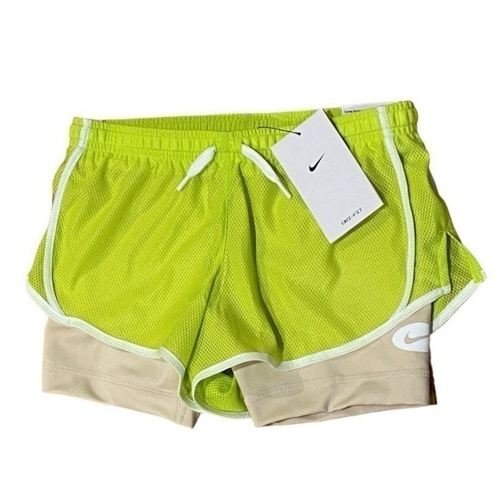 NEW Nike Girls Small Running Shorts Tempo 2-in-1 Training Athletic DO7119